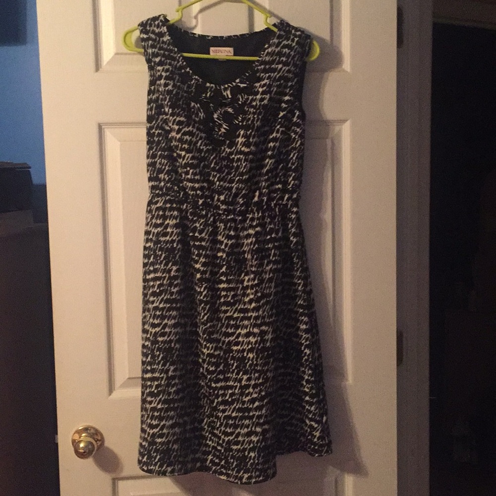Merona black & white dress